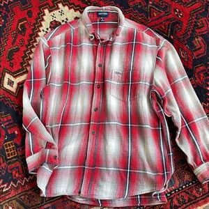 Wrangler Red and White Plaid Shirt